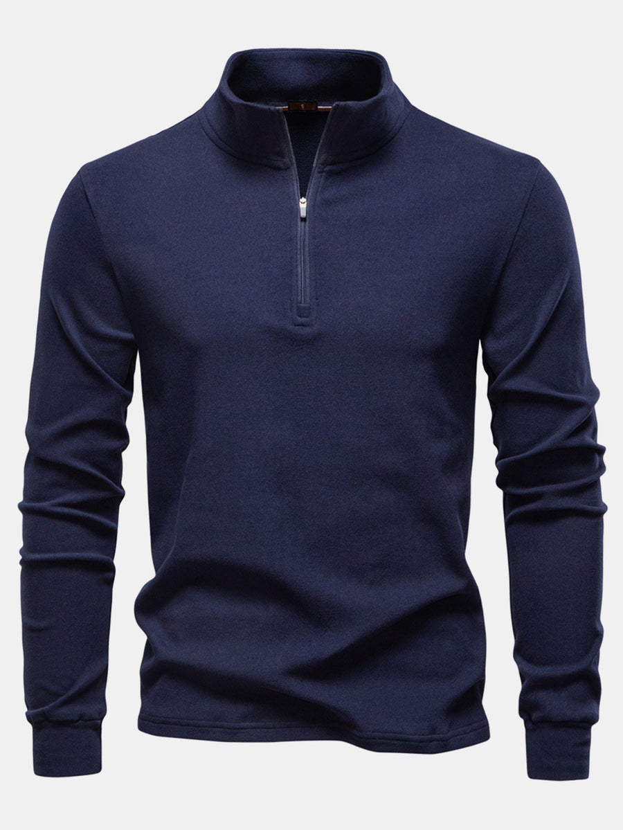 Quarter Zip Long Sleeve T-Shirt