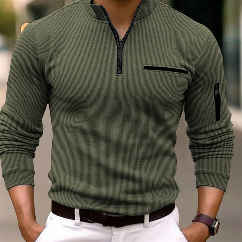 Carter | Long Sleeve Shirt with Zipper
