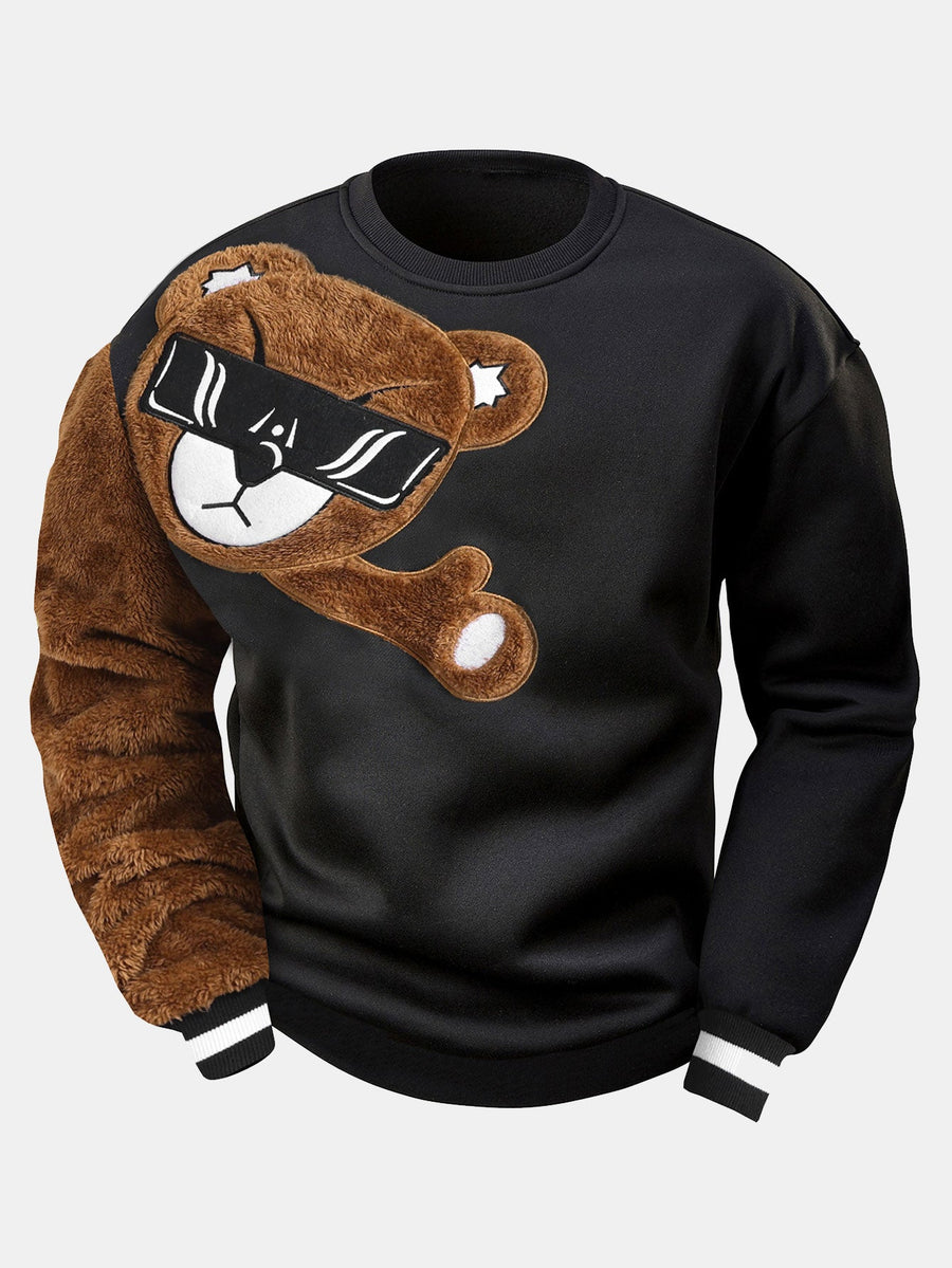 Sunglasses Teddy Bear Crew Neck Sweatshirt