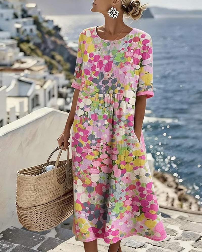 ELENA - FLORAL SUMMER MIDI DRESS
