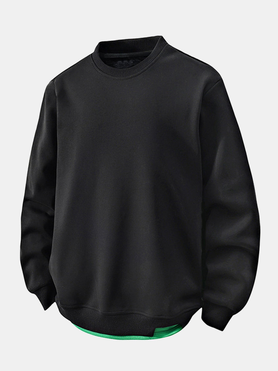 Relax Fit 2 In 1 Crew Neck Sweatshirt