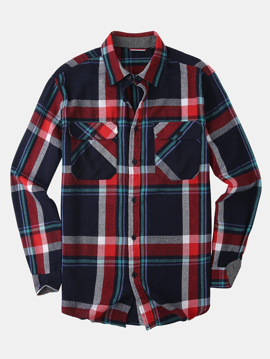Flannel Plaid Button Up Shirt
