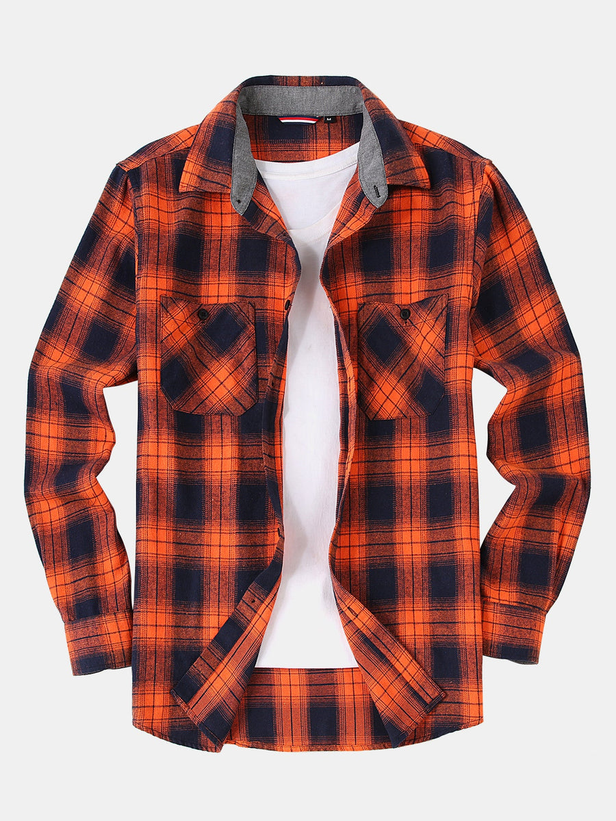 Flannel Plaid Button Up Shirt