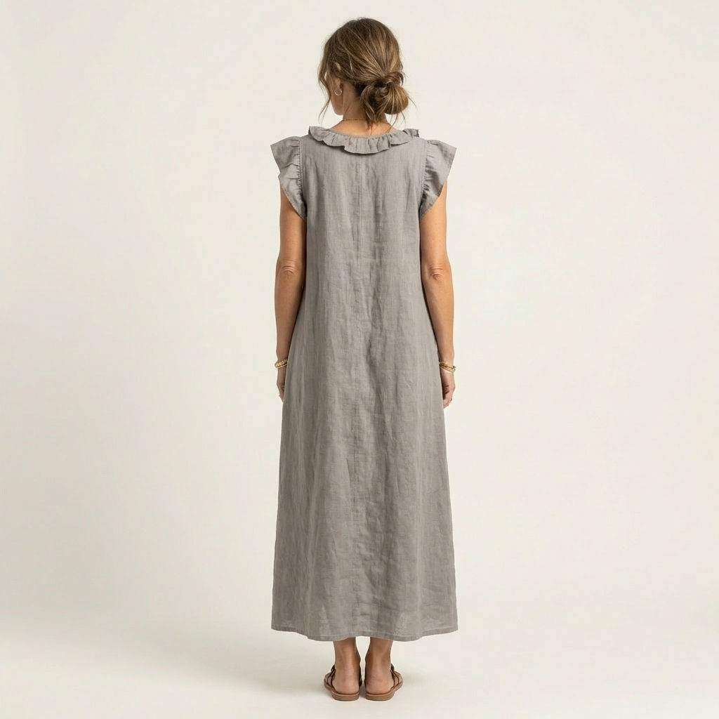 Josette relaxed cotton linen maxi dress